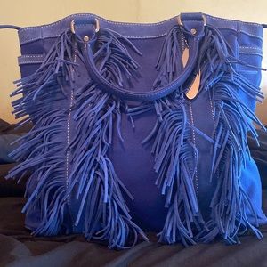 Chinese Laundry Blue Canvas Tote